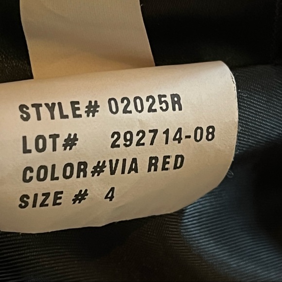 Via Spiga Red Wool + Black Faux Leather Posh Peatcoat - Picture 16 of 16